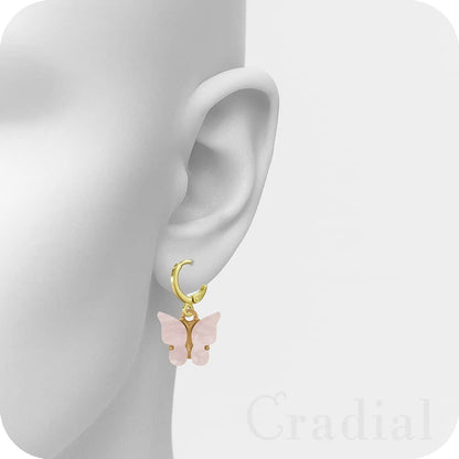 Pink Butterfly Earrings
