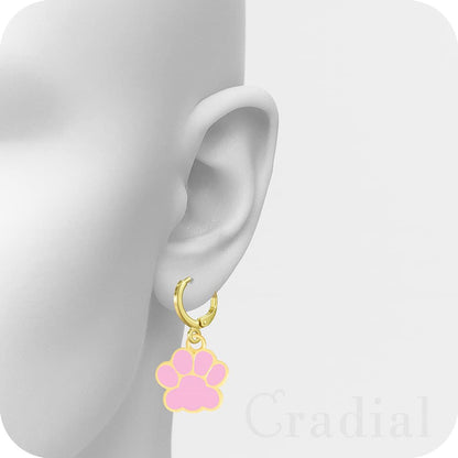 Pink Paw Earrings