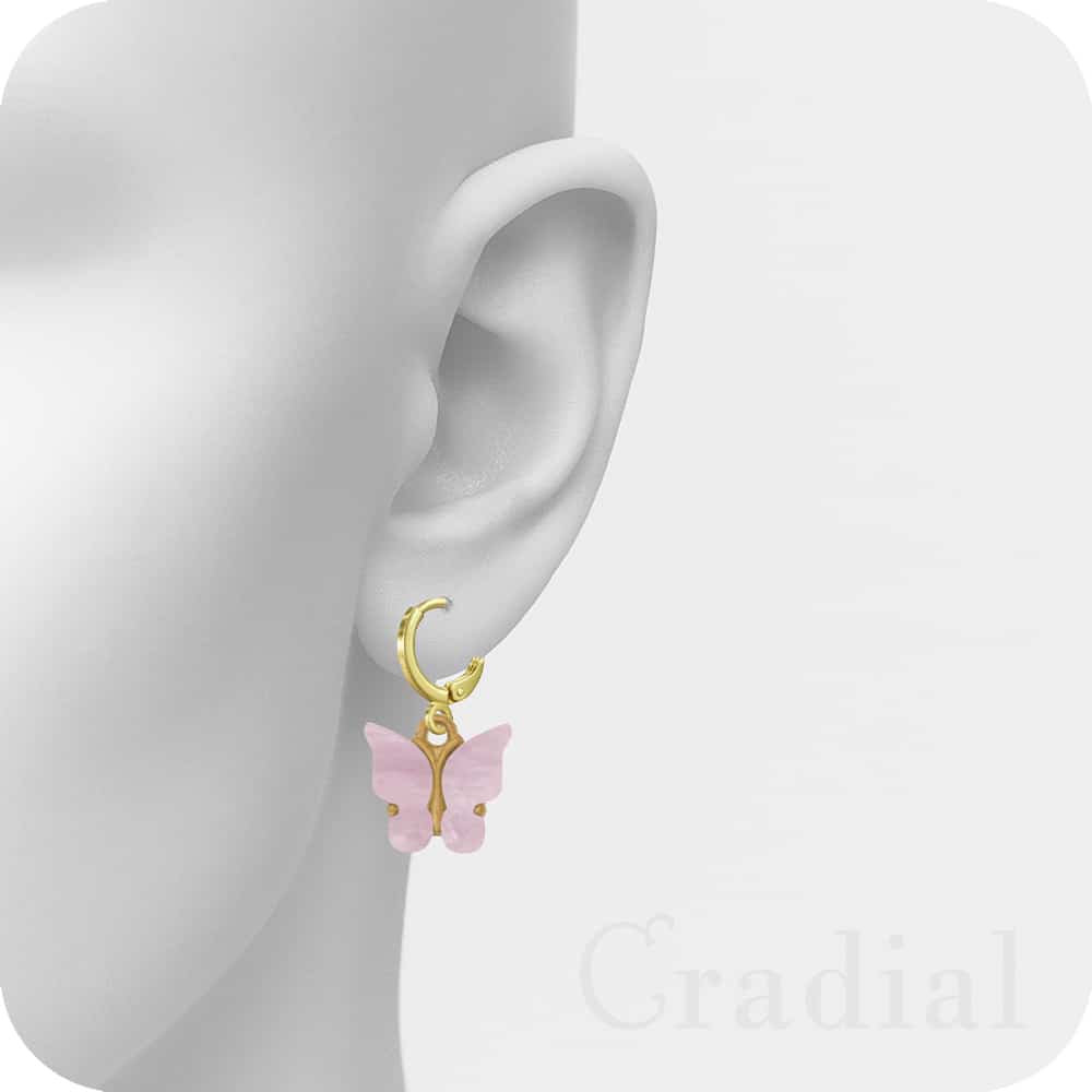 Purple Butterfly Earrings