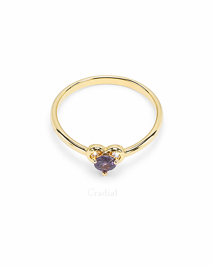 The Purple Love Adjustable Ring