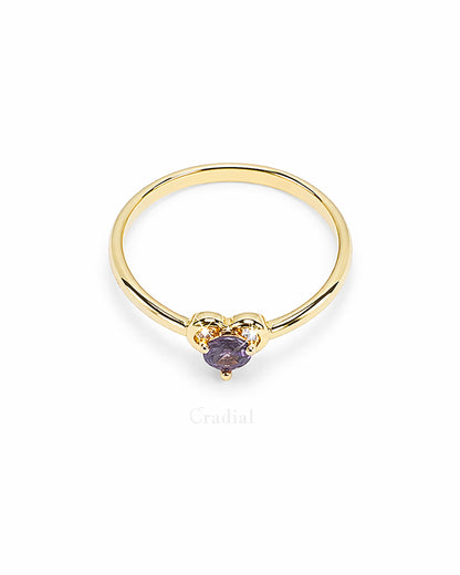 The Purple Love Adjustable Ring