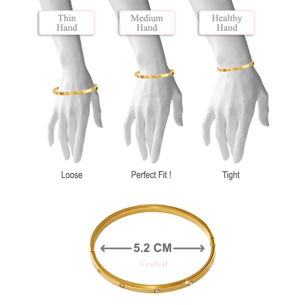 Thin Bolt Gold Bangle
