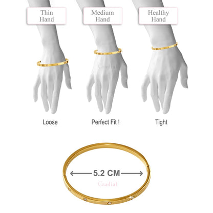 Thin Bolt Gold Bangle