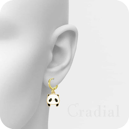 Tiny Panda Earrings