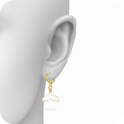 White Aureal Earrings