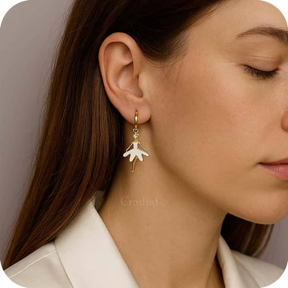 White Ballerina Earrings