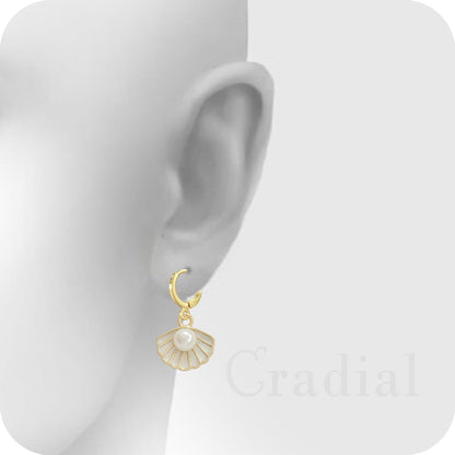White Shell Earrings