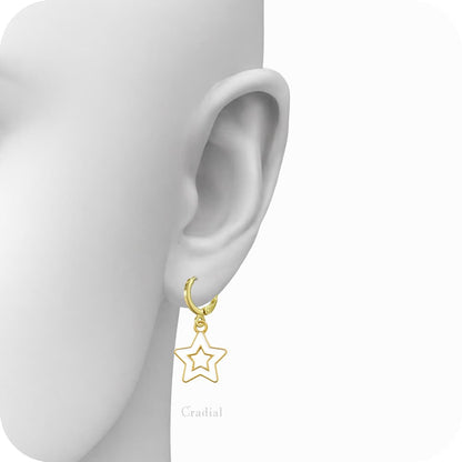 White Star Earrings