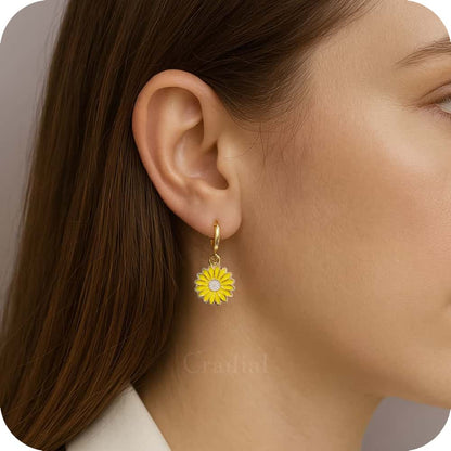 Yellow Daisy Earrings
