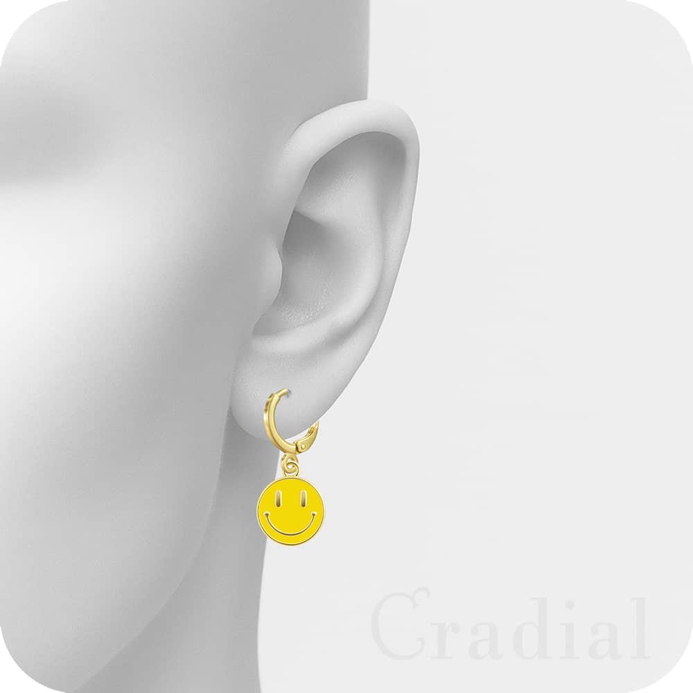 Yellow Smiley Earrings
