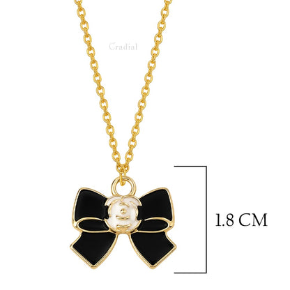 Black Couture Bow Necklace