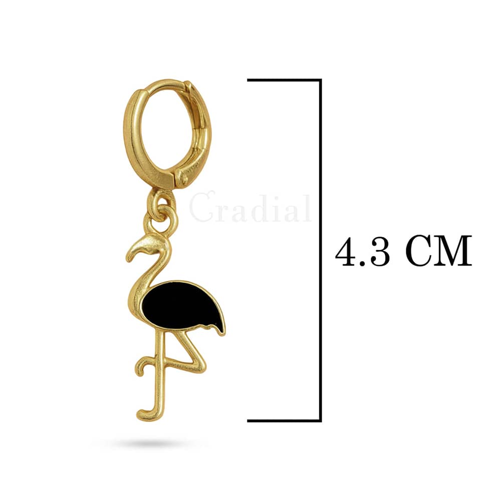 Black Flamingo Earrings