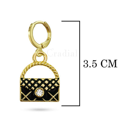 Black Handbag Earrings