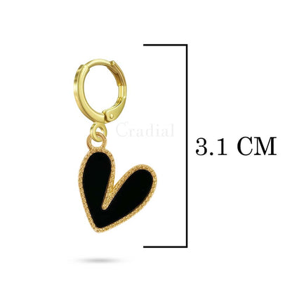 Black Heart Earrings