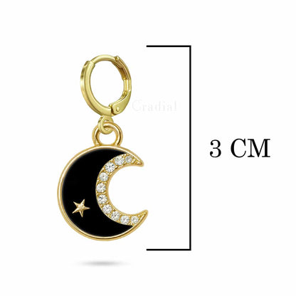 Black Moon Earrings