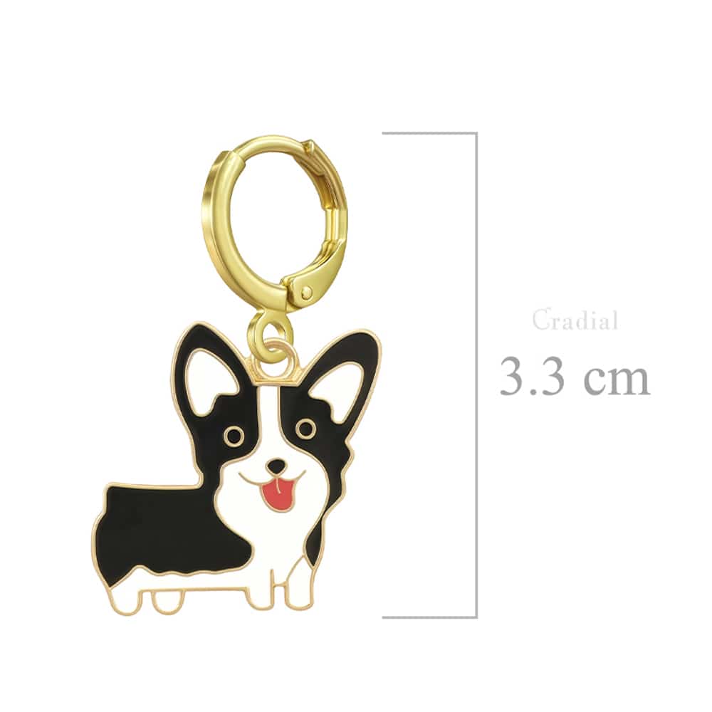 Black And White Dog Earrings