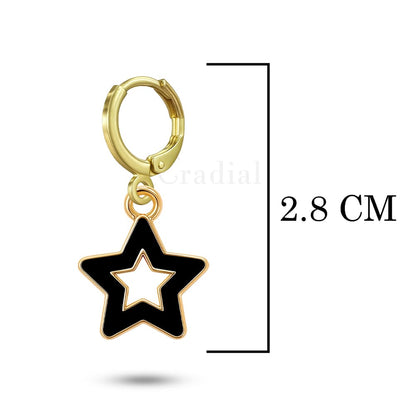 Black Star Earrings
