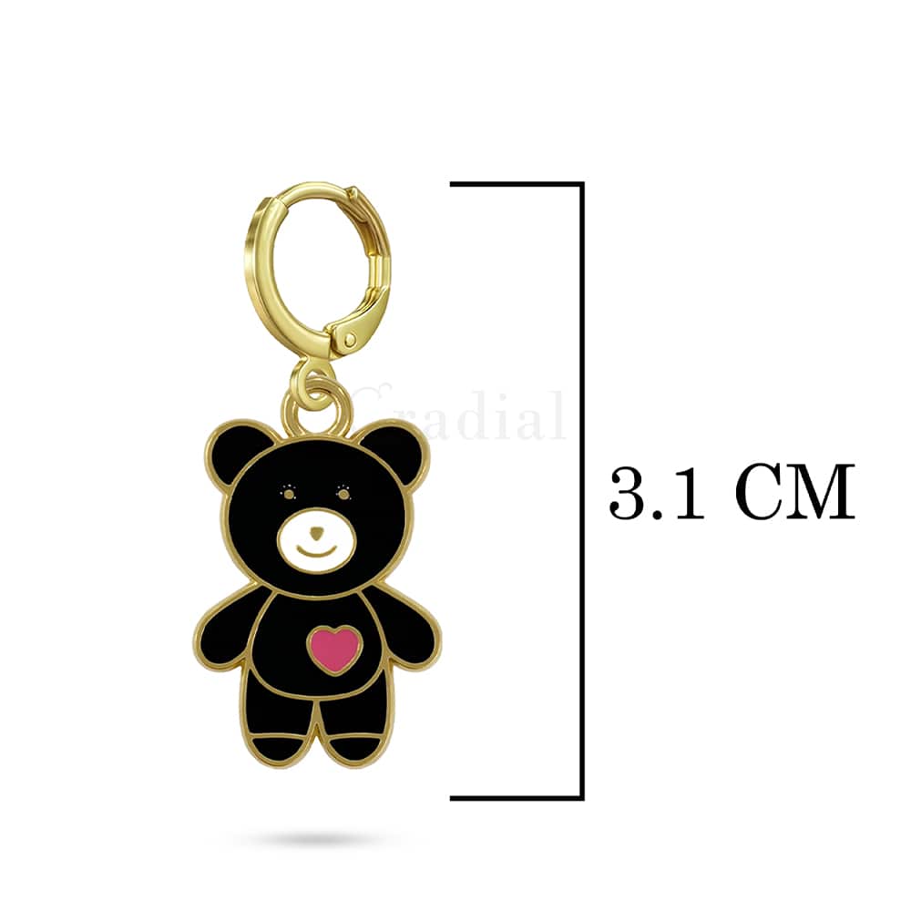 Black Teddy Earrings