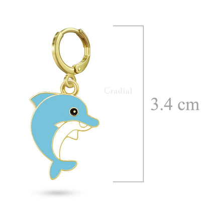 Blue Dolphin Earrings