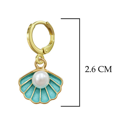 Blue Shell Earrings