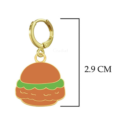 Burger Earrings
