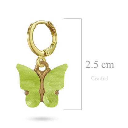 Green Butterfly Earrings