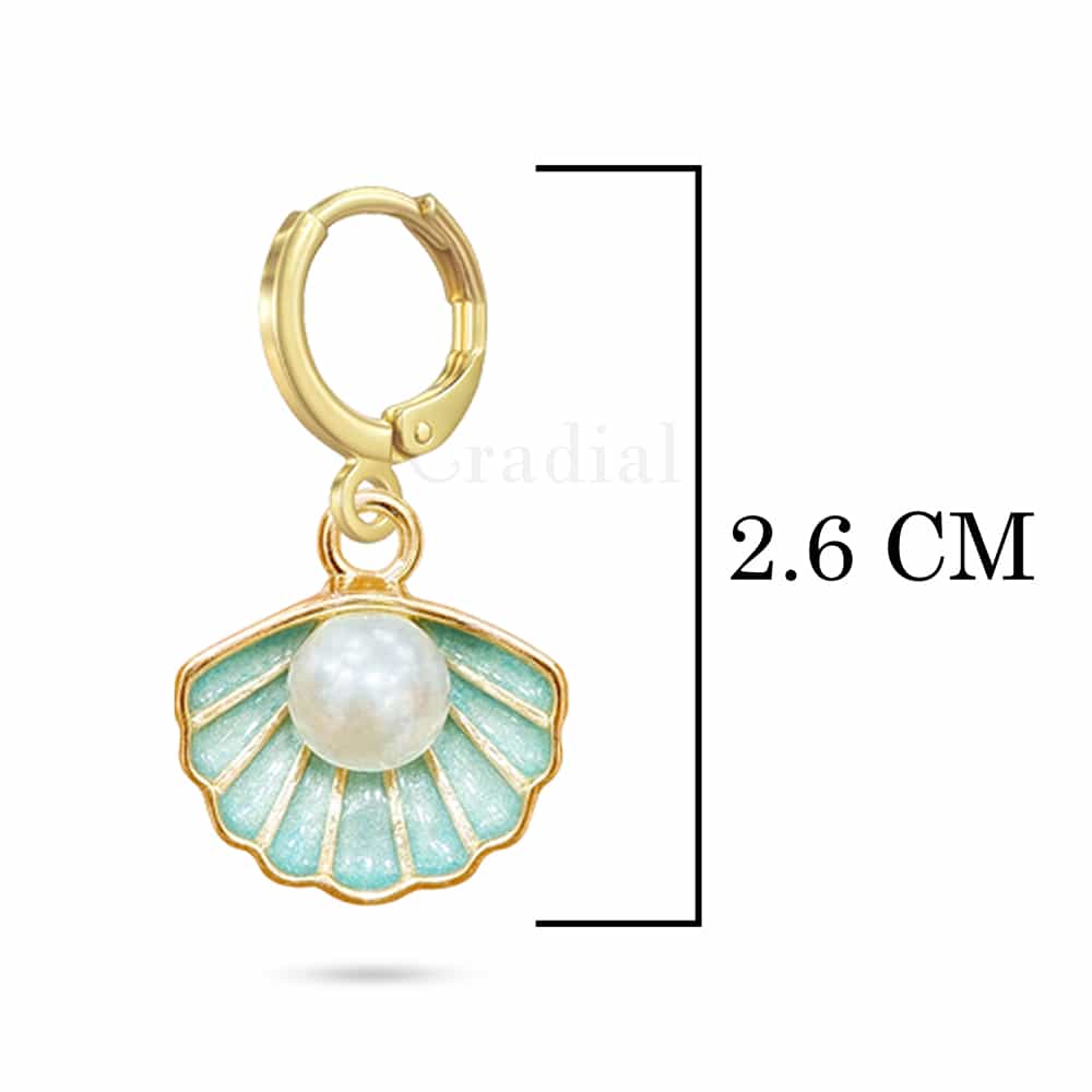 Green Shell Earrings