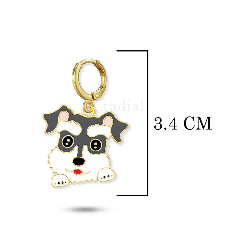 Grey Dog Earrings