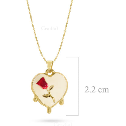 Heart Rose Necklace