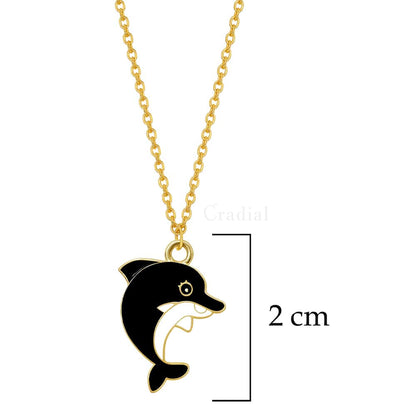 Black Dolphin Necklace