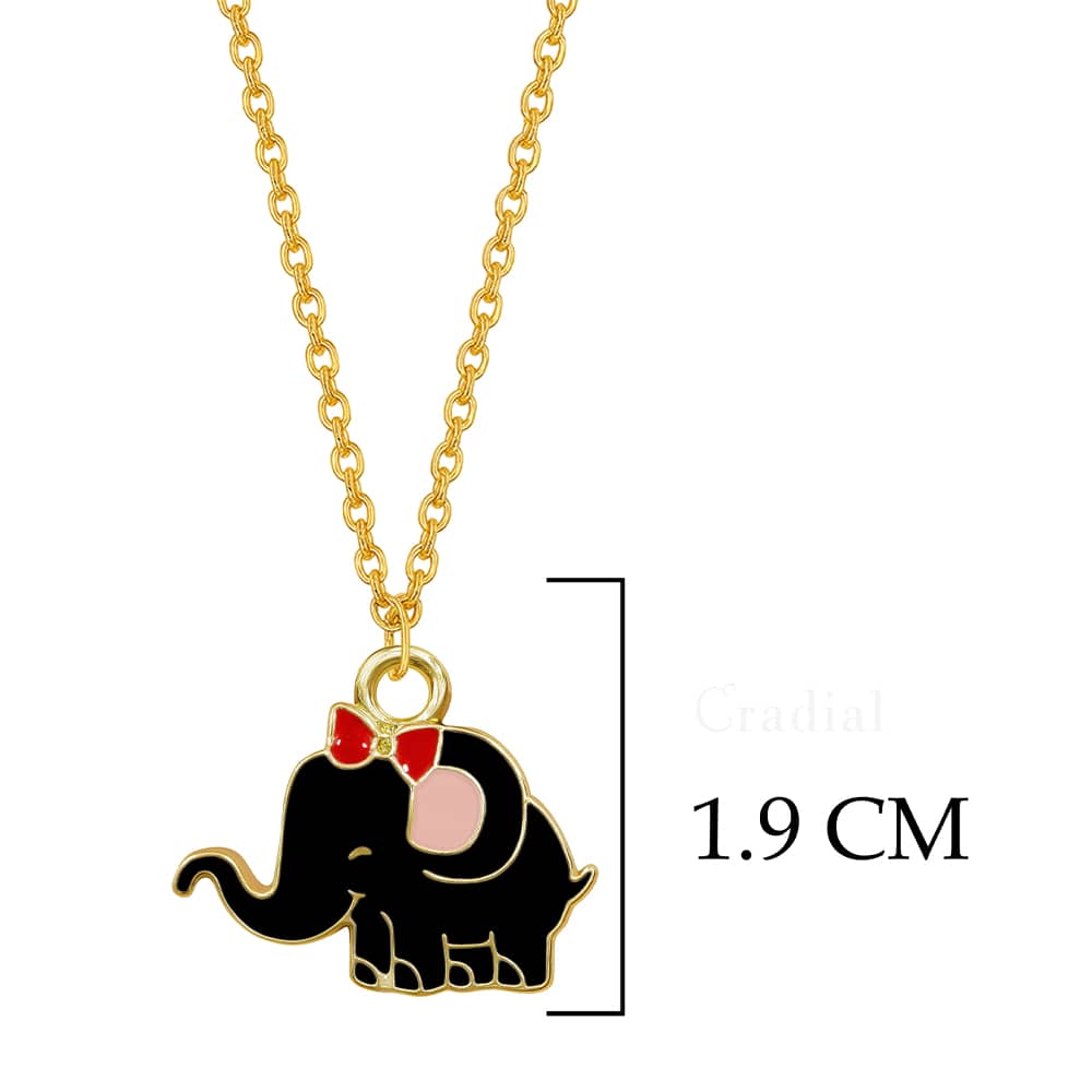 Black Elephant Necklace