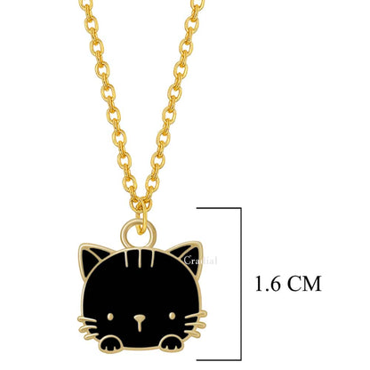 Black Purr Cat Necklace