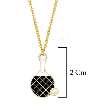 Black Racket Necklace