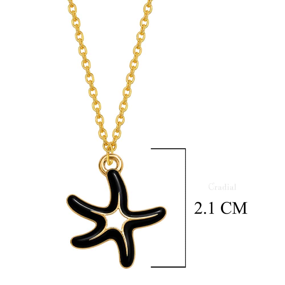 Black Star Fish Necklace