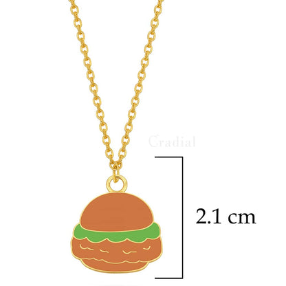 Burger Charm Necklace