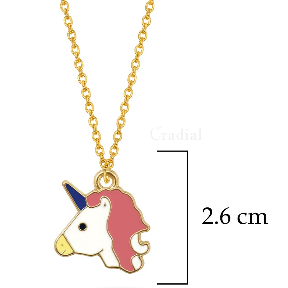 Peach Unicorn Necklace