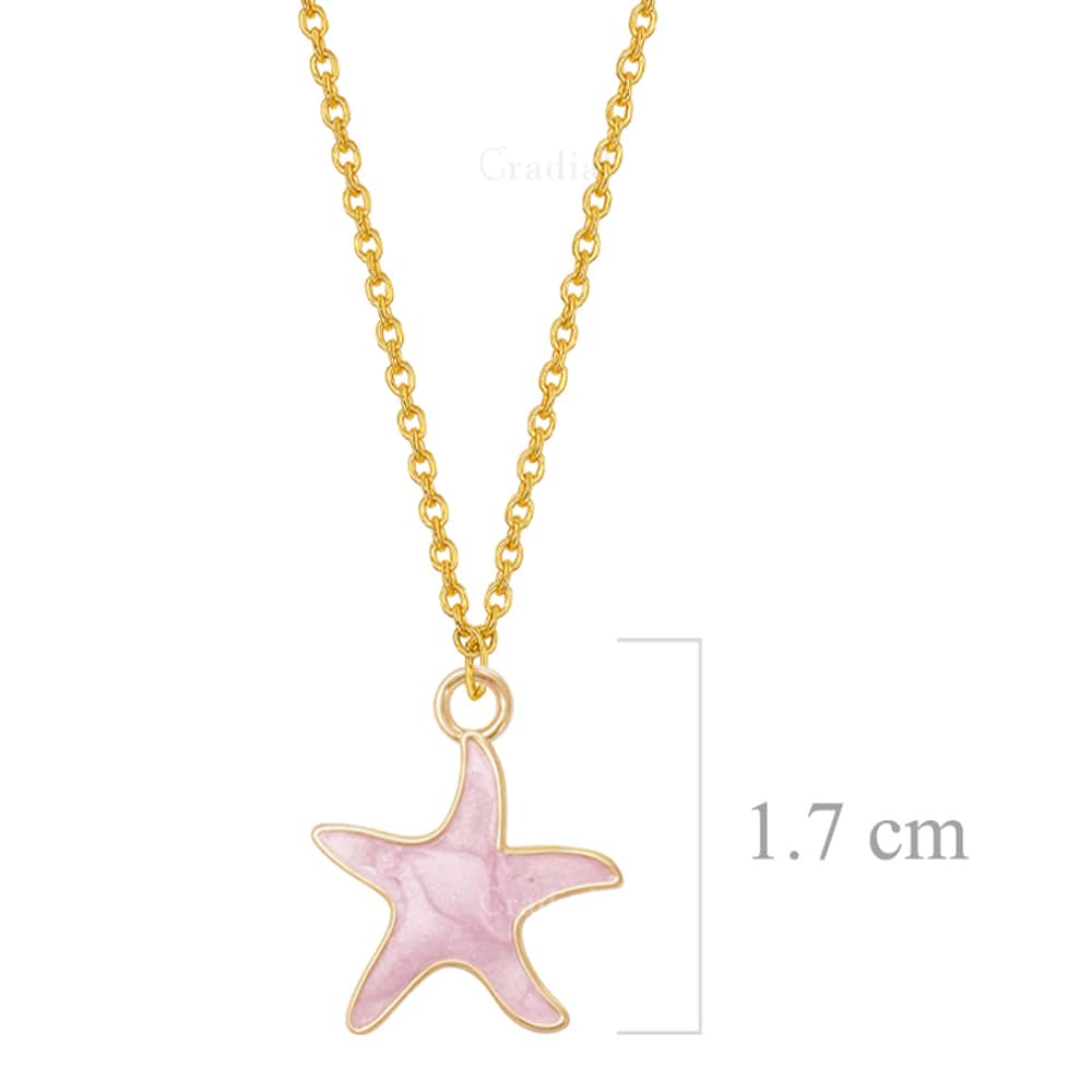 Pink Star Fish Necklace