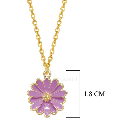 Purple Petal Necklace