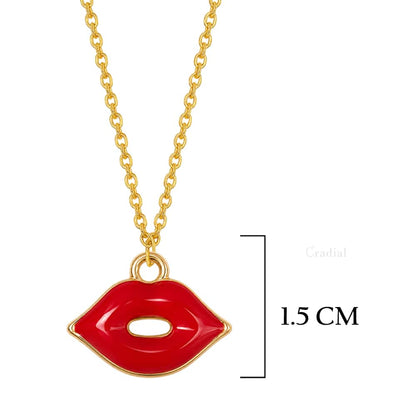 Red Lips Necklace