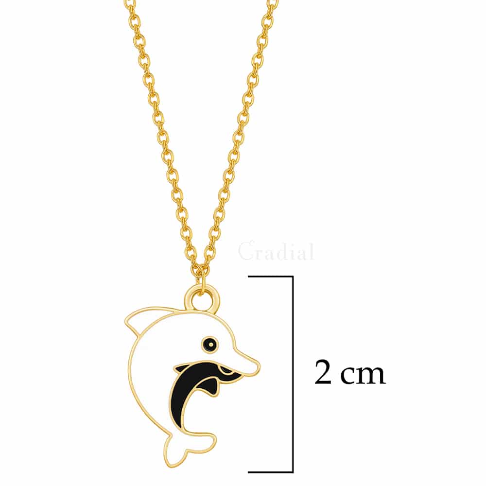 White Dolphin Necklace