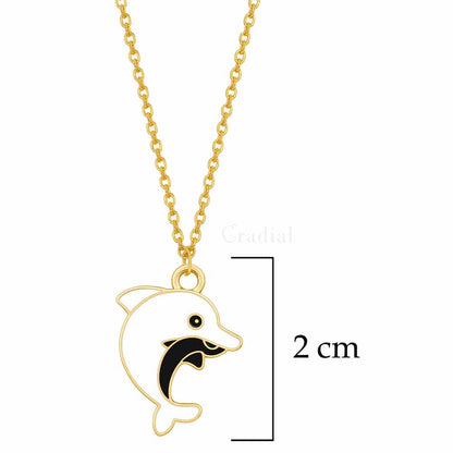 White Dolphin Necklace