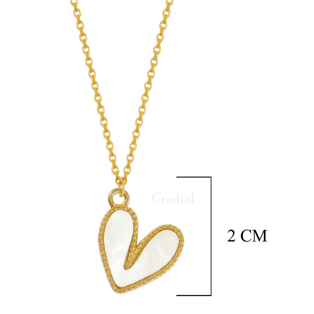 White Heart Necklace