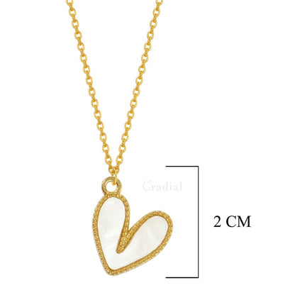 White Heart Necklace