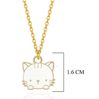 White Purr Cat Necklace