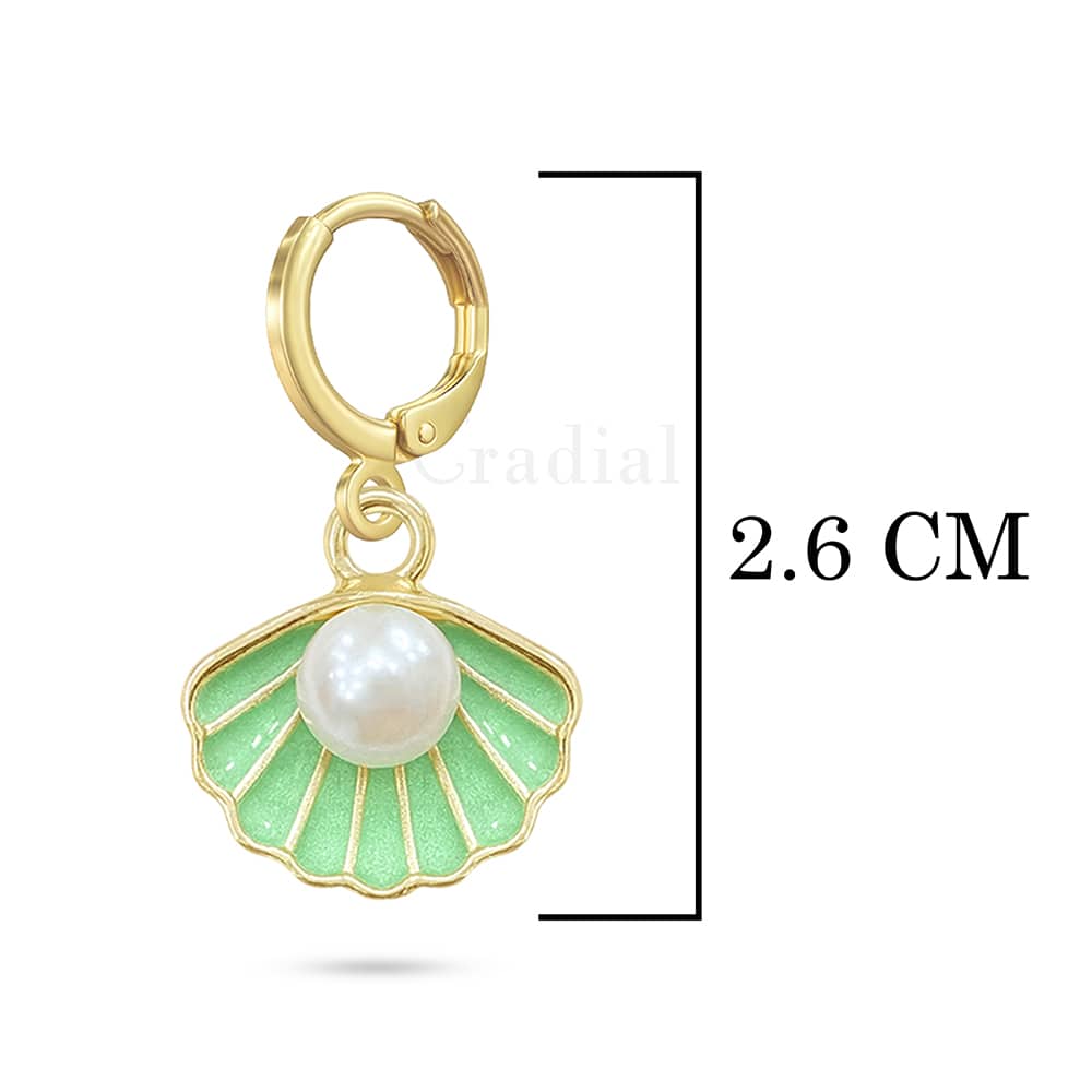 New Green Shell Earrings