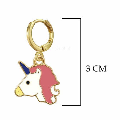 Peach Unicorn Earrings