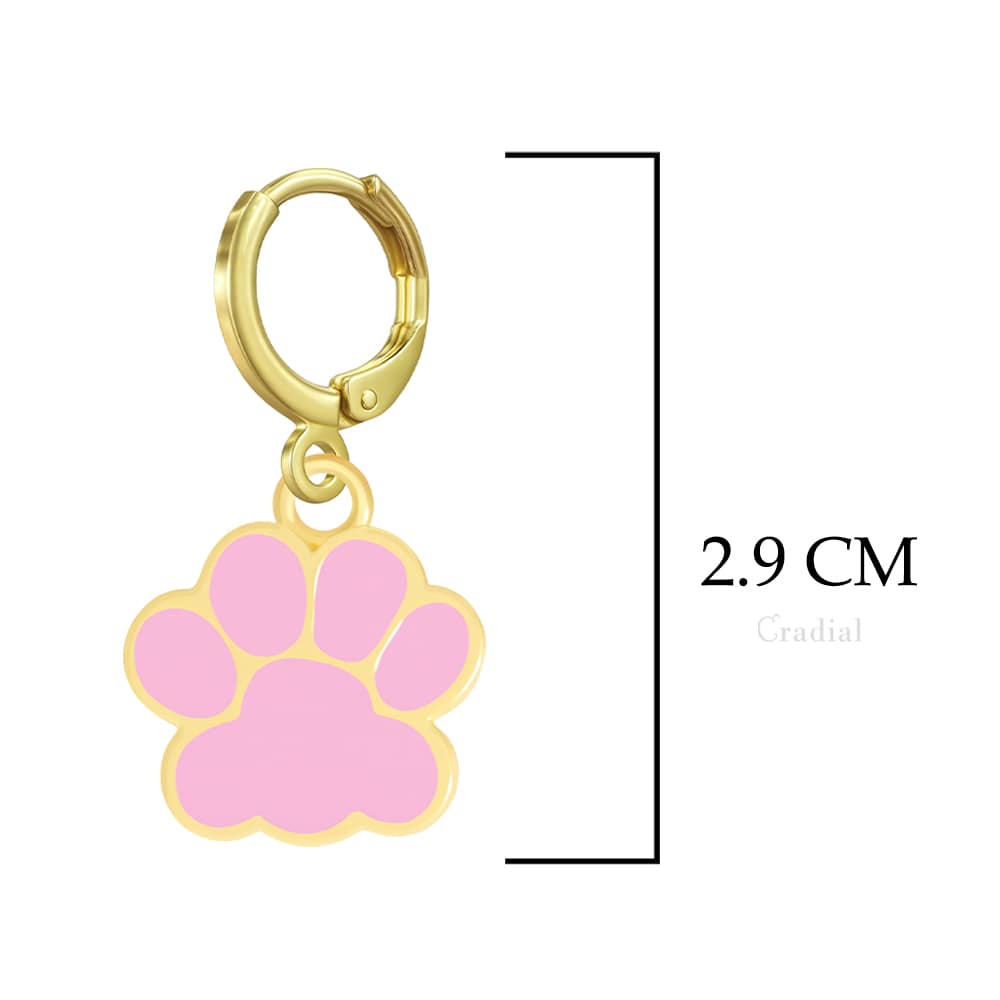 Pink Paw Earrings