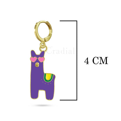 Purple Llama Earrings