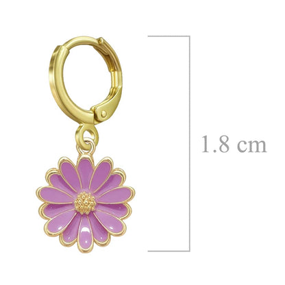 Purple Petal Earrings