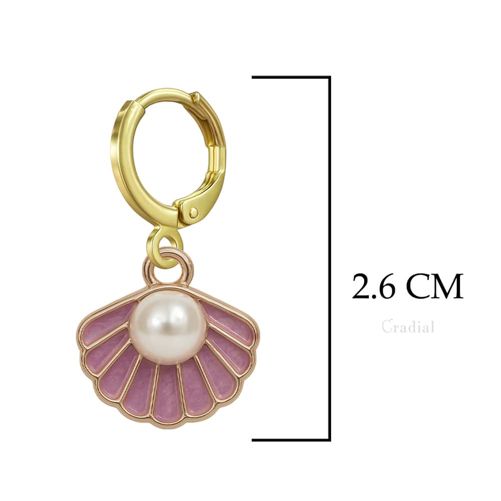 Purple Shell Earrings